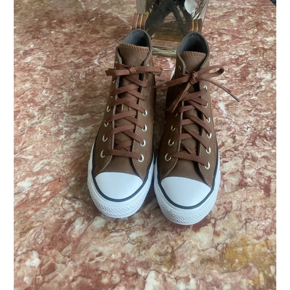 New Converse Chuck Taylor All Star Brown Camo High Top W8/M6 Tectuff Waterproof